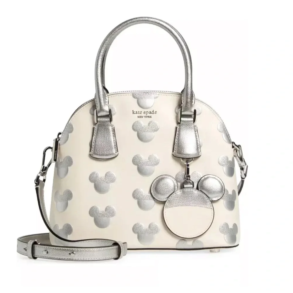 KATE SPADE DISNEY PARKS COLLAB Silver Mickey Mouse Top Handle Crossbody Bag NWT